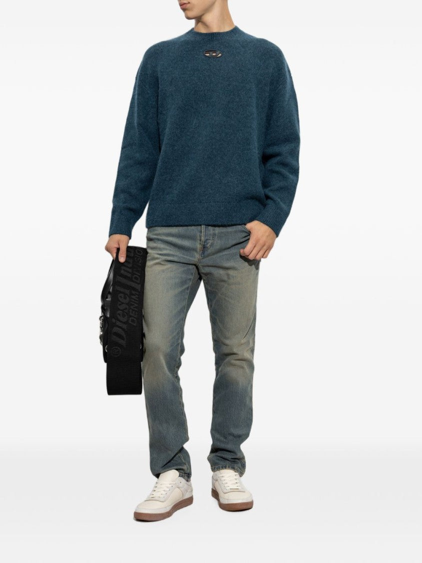 Diesel Casual Relaxed Fit Knit Sweater With Textured Weave