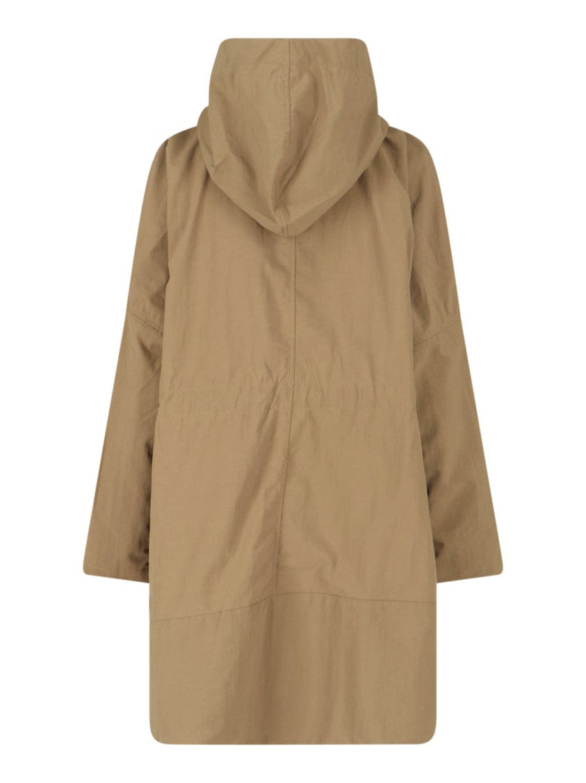 Kimono Rain Brown No-Rain Water-Repellent Hooded Parka