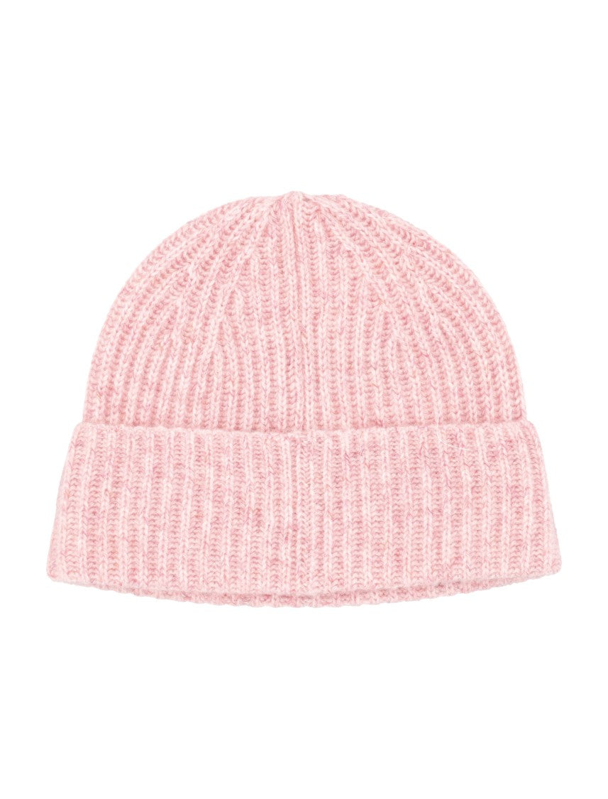 Lisa Yang Pink Ribbed Cashmere Beanie