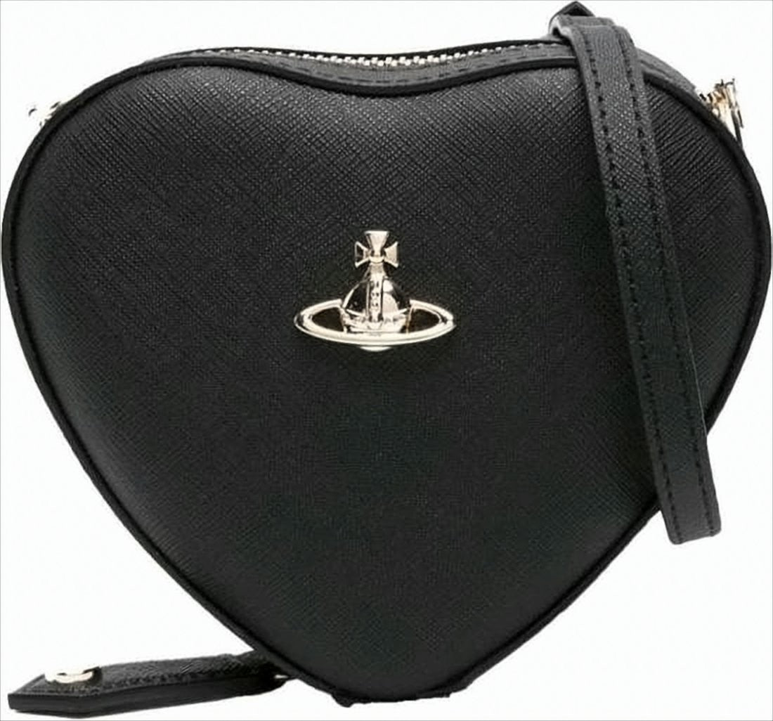 Vivienne Westwood Textured Cowhide Heart-Shaped Crossbody Bag