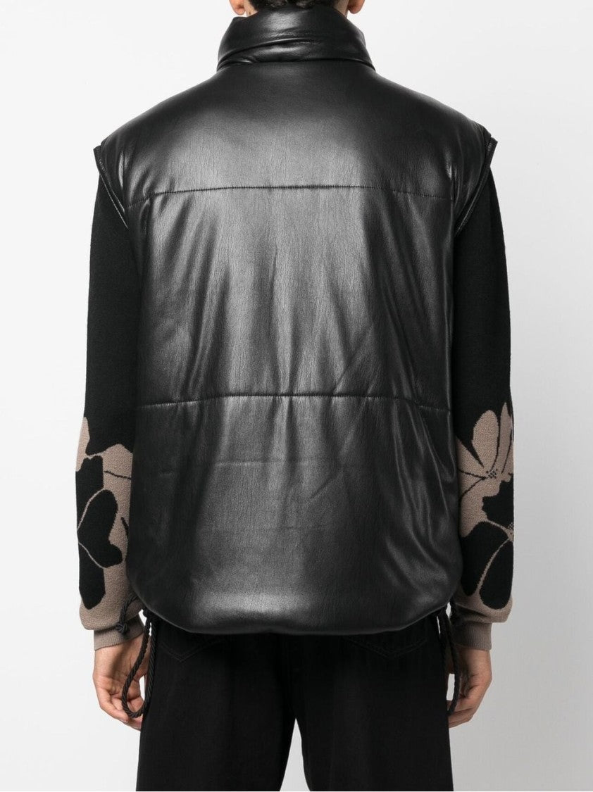 Nanushka Padded Turtleneck Vest With Glossy Finish