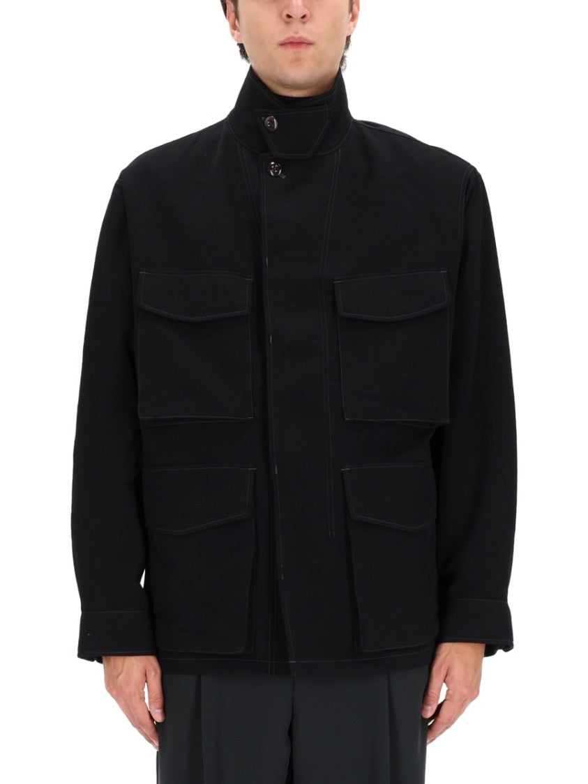 Lemaire Black Boxy Cotton Jacket