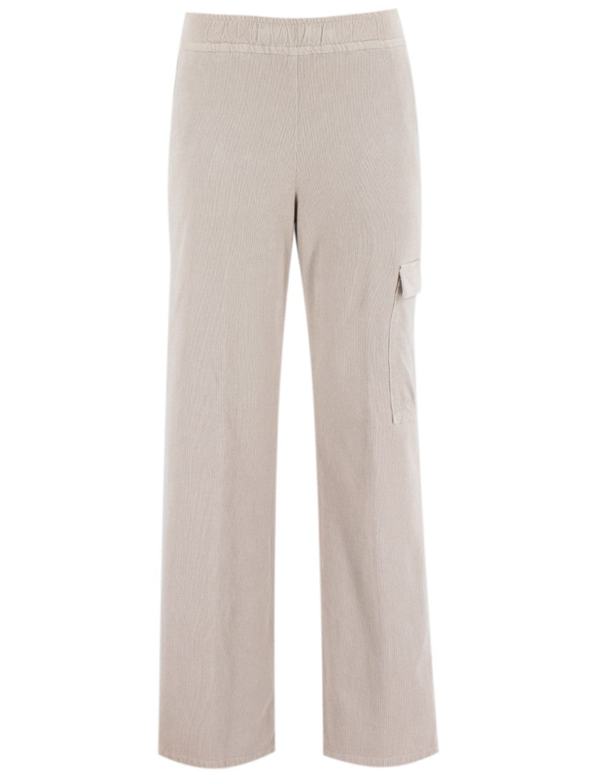Panicale Fine-Ribbed Trousers With Elasticated Waist