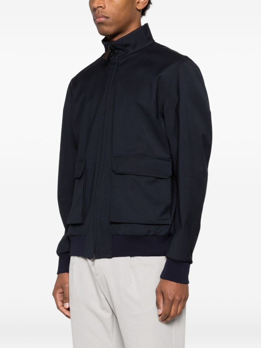 Herno Wool Casual Jacket With Double-Slider Zip