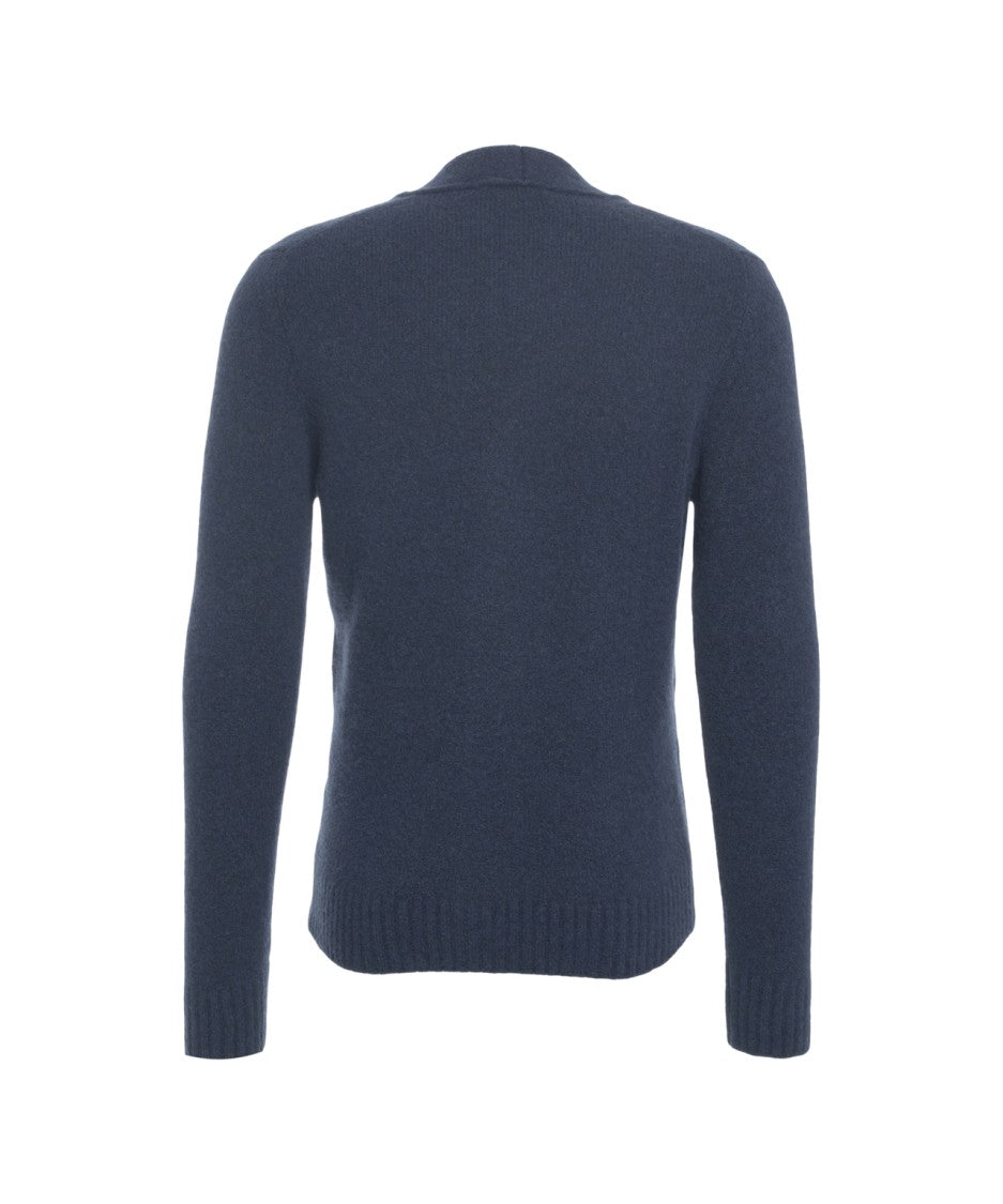 Kangra Cashmere Cardigan With Classic V-Neck And Functional Pockets