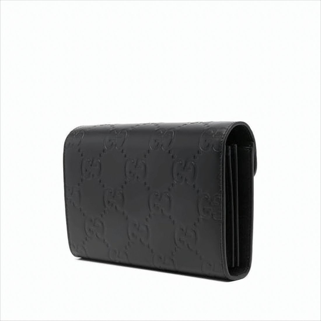 Gucci Embossed Leather Crossbody Bag With Gold-Tone Hardware