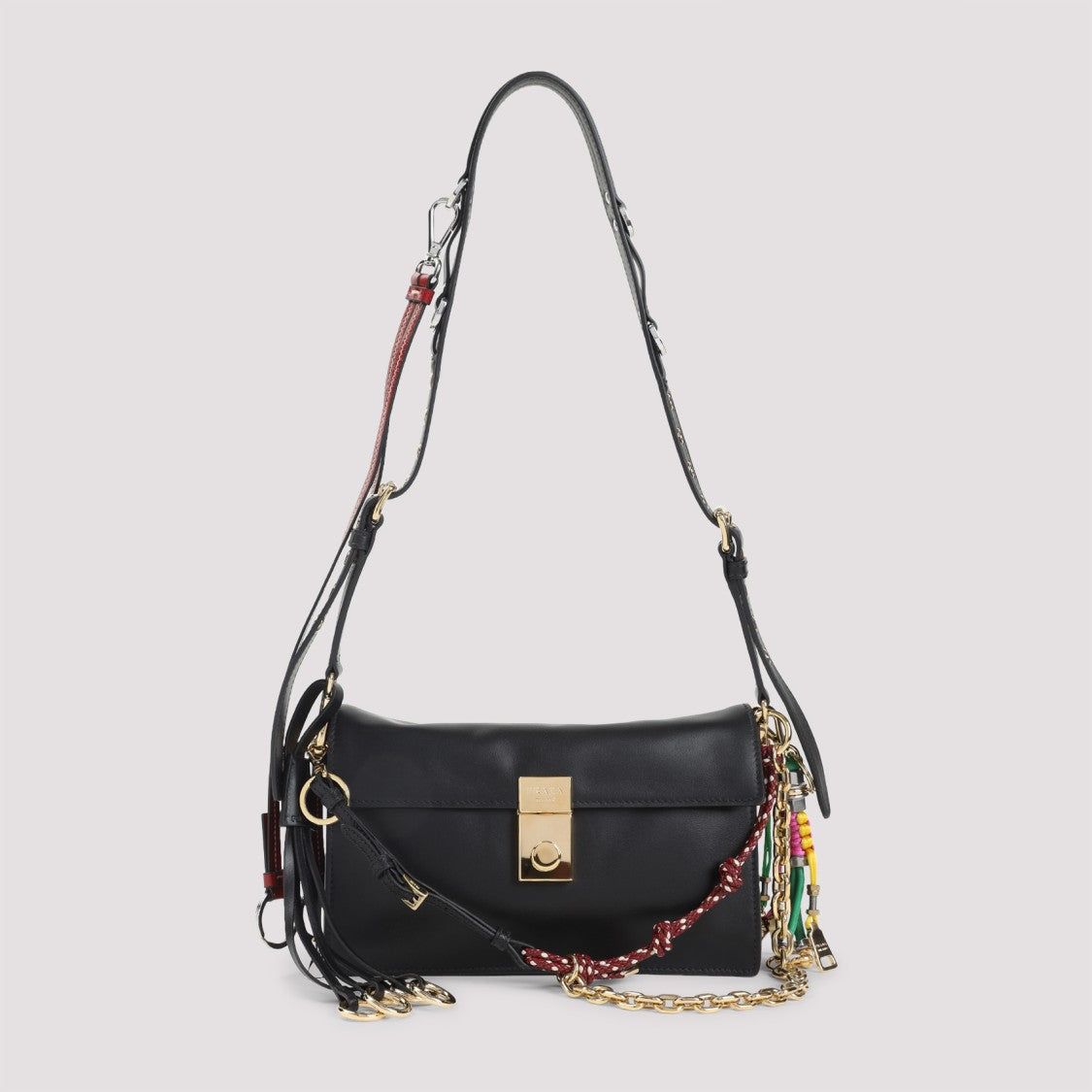 Prada Soft Sound Black Nappa Leather Shoulder Bag