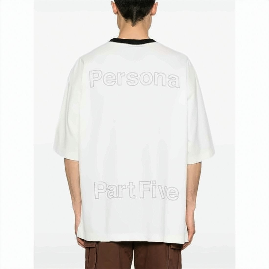 Maison Mihara Yasuhiro Relaxed Fit White T-Shirt With Blurred Duck Graphic