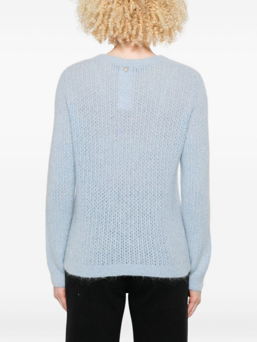 Liu Jo Light Blue Alpaca-Wool Sweater