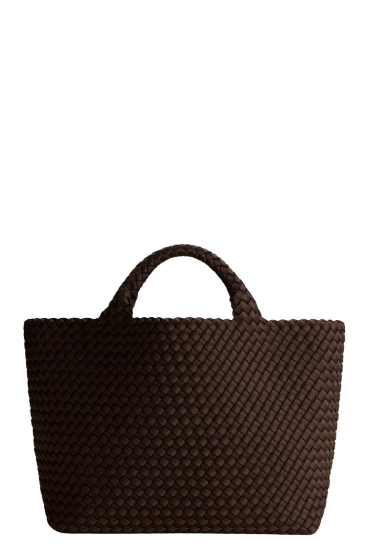 Naghedi Chocolate St Barths Medium Woven Neoprene Tote Bag