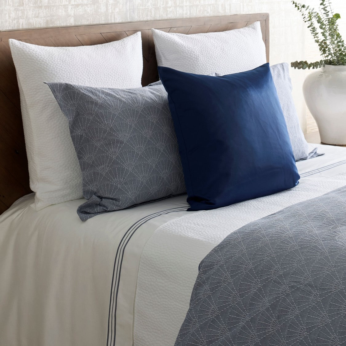 Ann Gish Hem Stripe Sheet Set