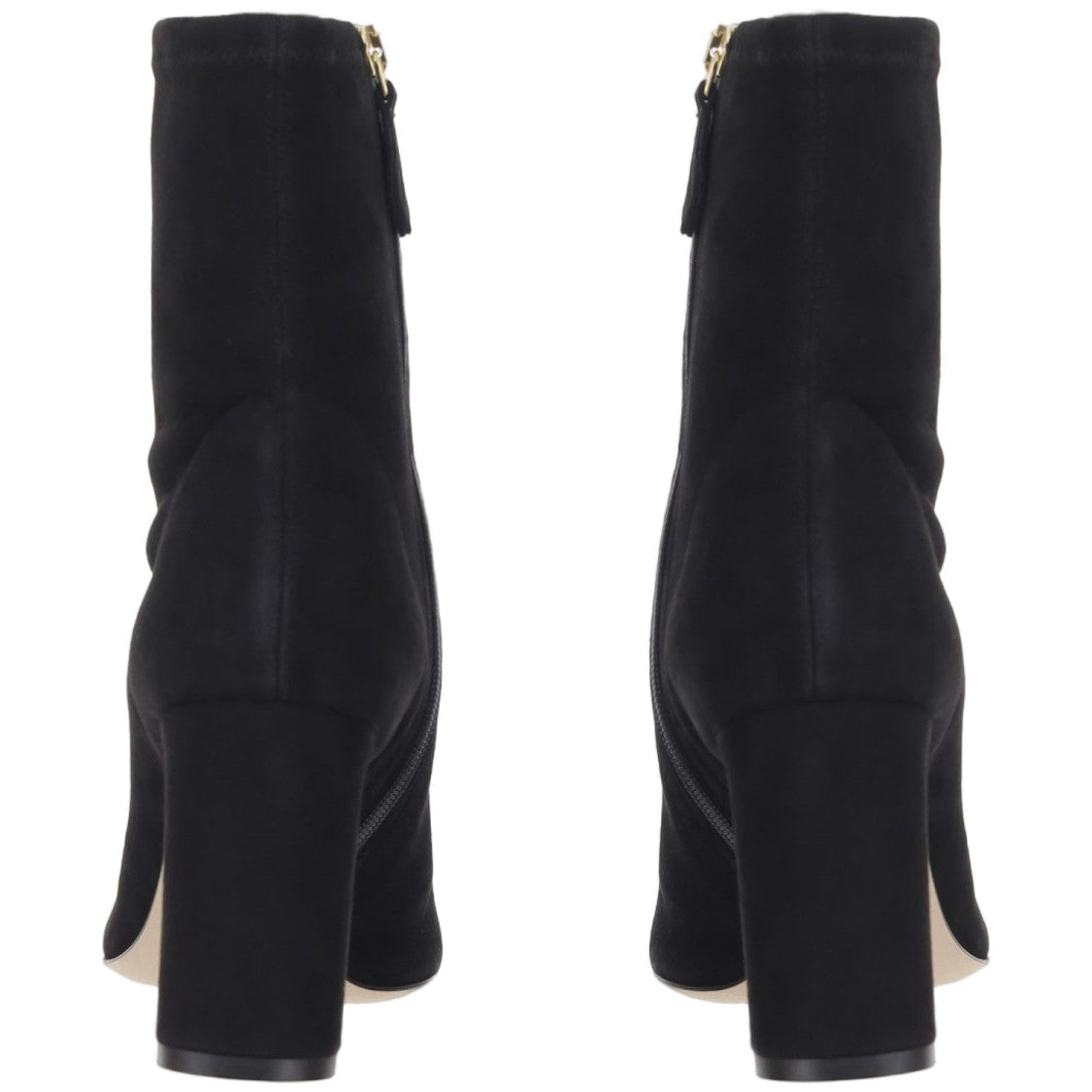 Arteana Pointed Toe Suede Ankle Boots With Side Zipper Closure