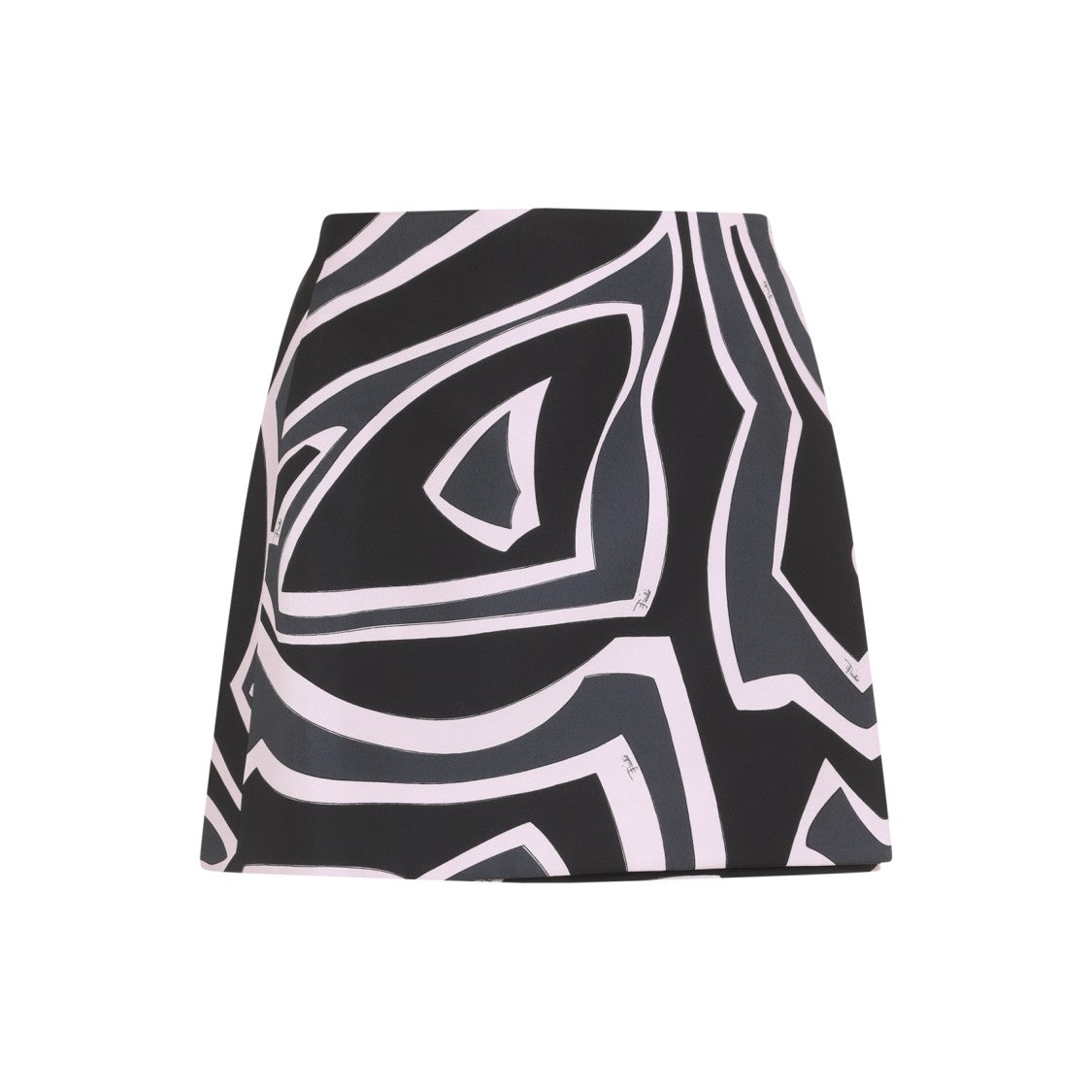 Pucci Abstract Geometric Pattern Silk Mini Skirt