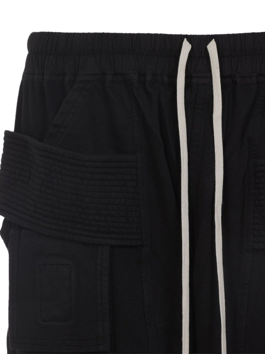 Drkshdw Slim-Fit Black Trousers With Utilitarian Flap Pockets
