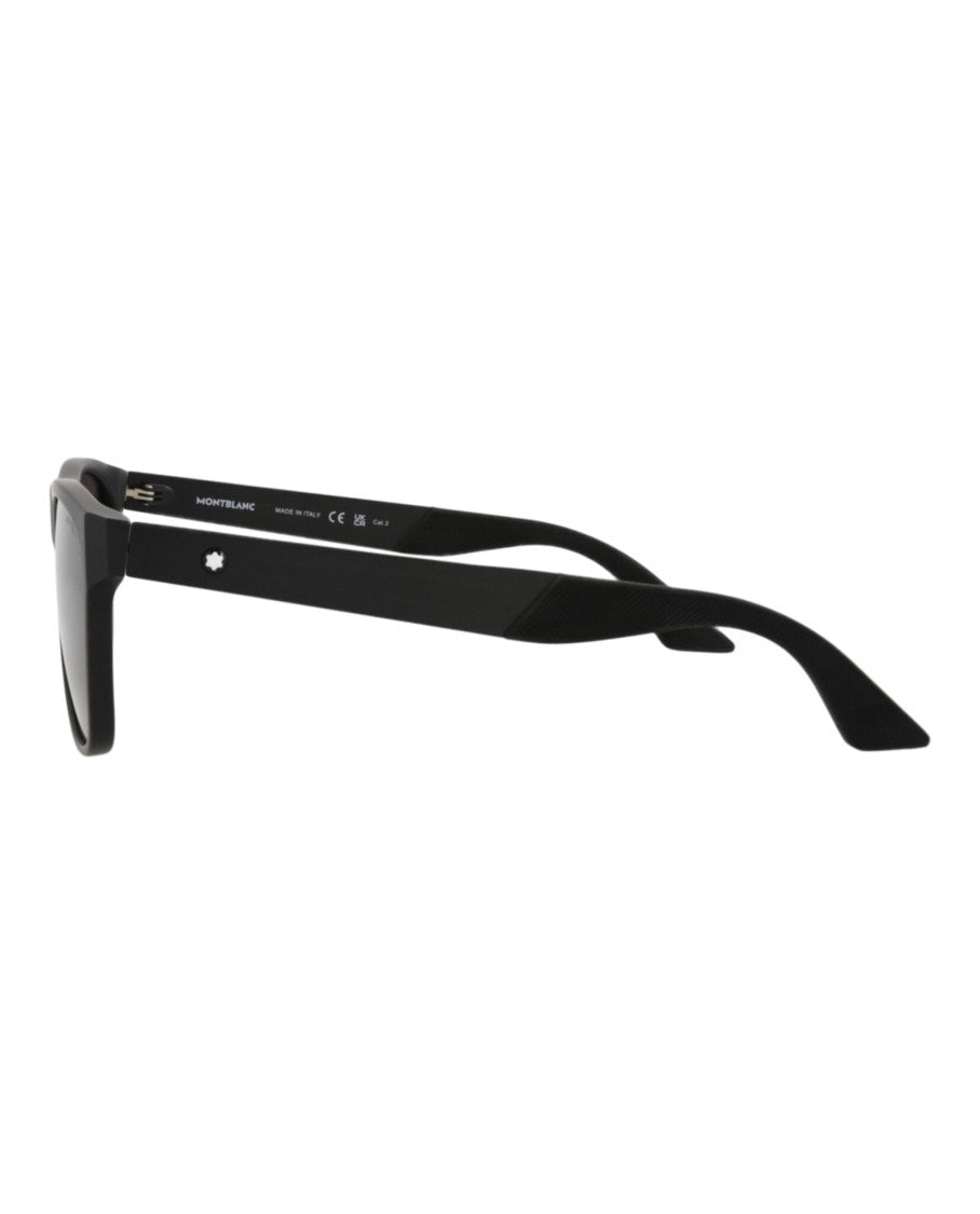 Montblanc Square-Frame Recycled Acetate Sunglasses With Saddle Nose Bridge