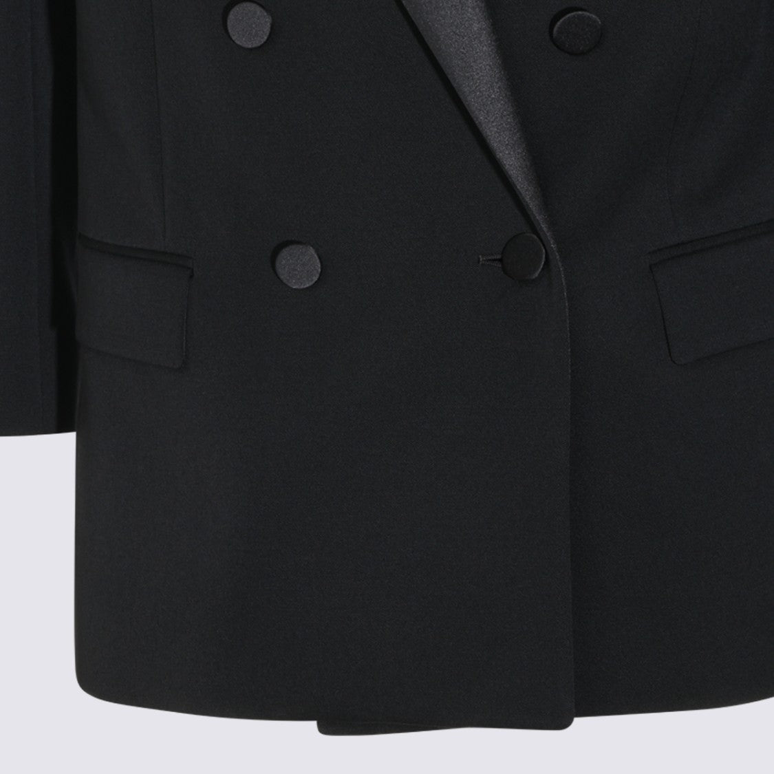 Saint Laurent Black Oversized Tuxedo Wool Blazer