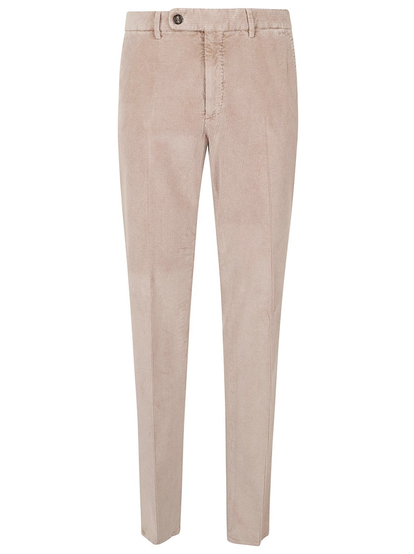 Incotex Antique Pink Stretch Corduroy Trousers With Sleek Design