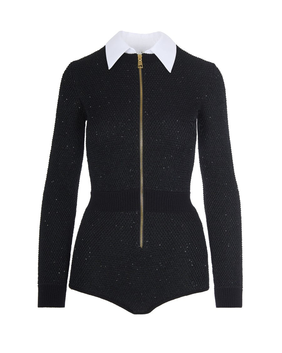 Elisabetta Franchi Black Elegant Jumpsuit