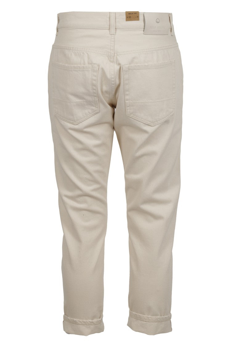 Tela Genova Ecru Genoa Cloth Pants