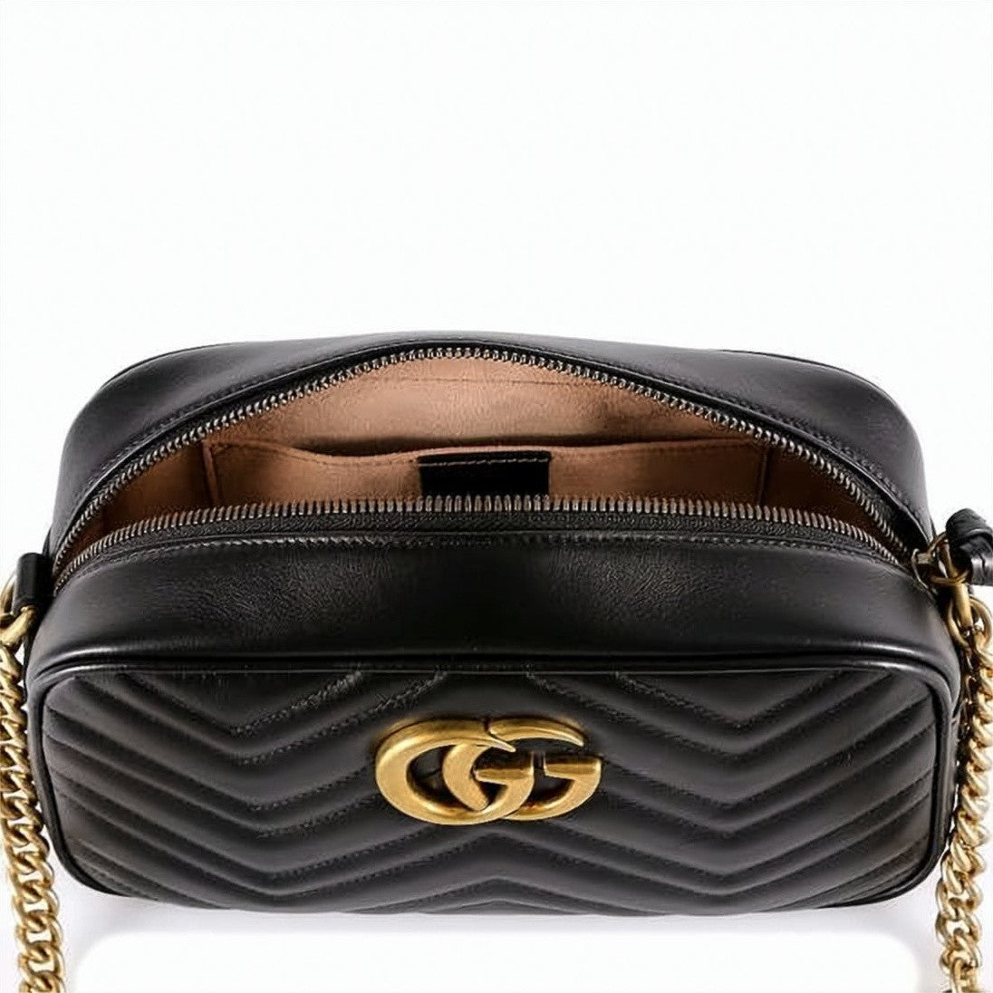Gucci Chevron-Quilted Smooth Leather Crossbody Bag By Gucci