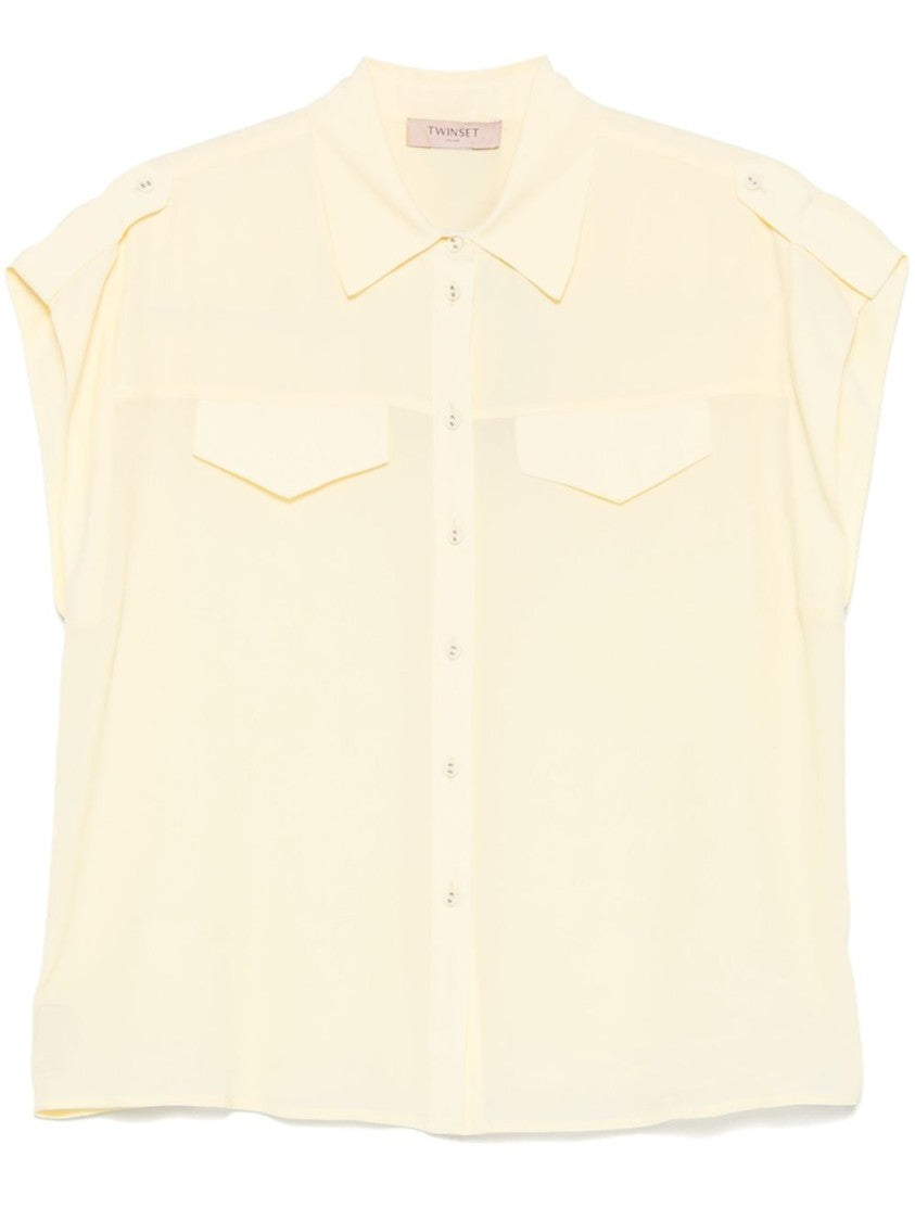Twin-Set Relaxed-Fit Short Sleeves Blouse