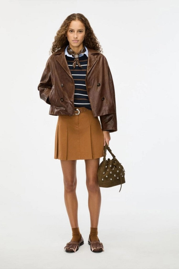 I Blues Brown Leather Jacket