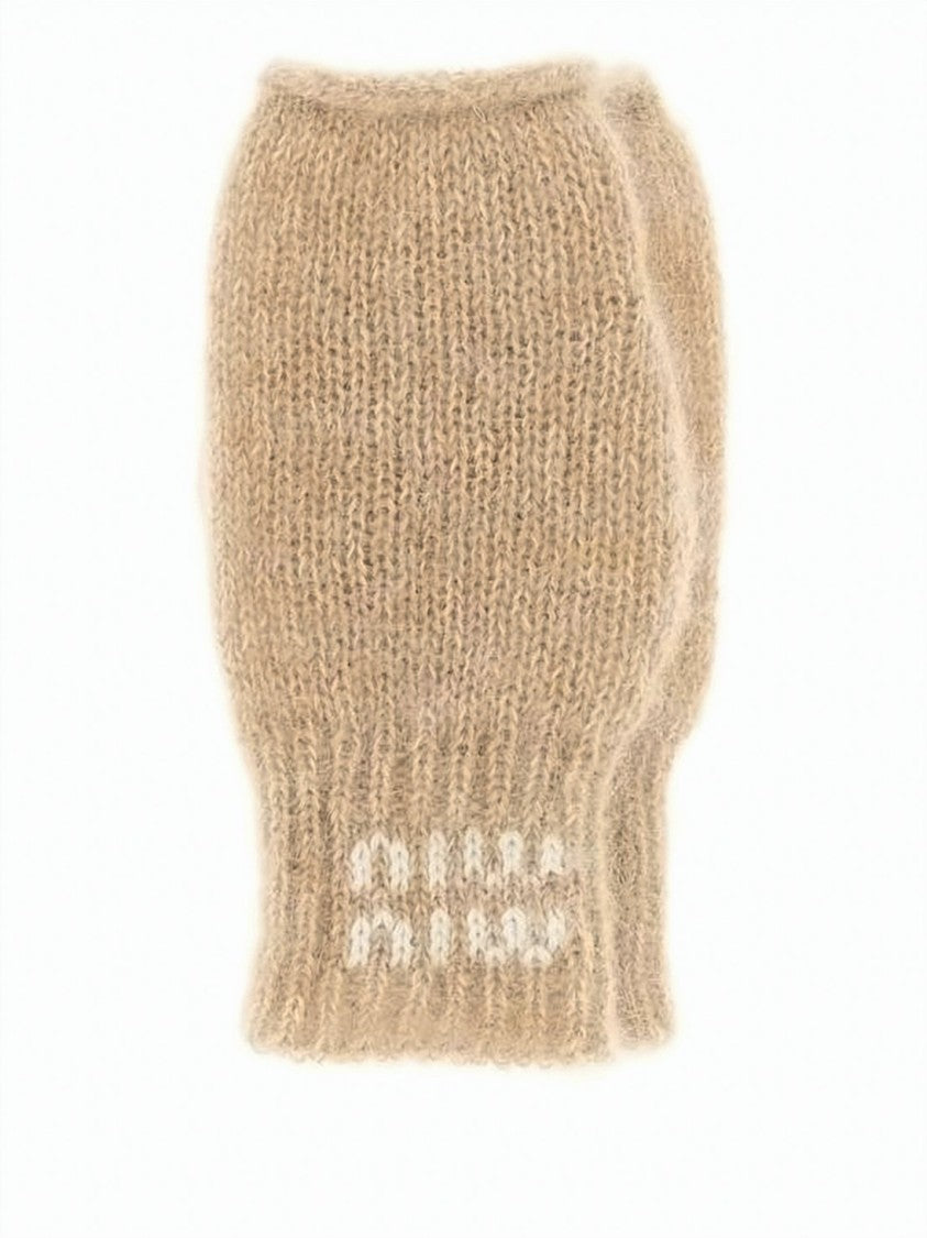 Miu Miu Knitted Gloves With Ribbed Cuff And Cozy Texture
