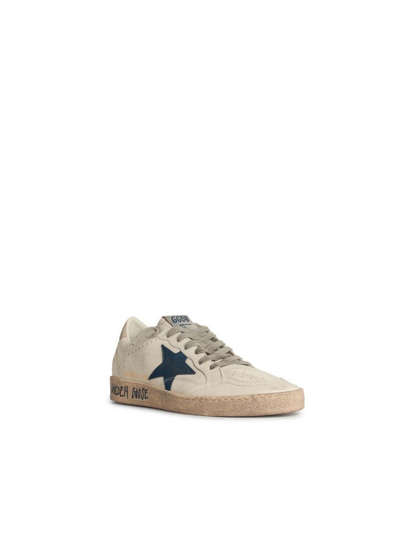 Golden Goose White Leather Ball-Star Sneakers