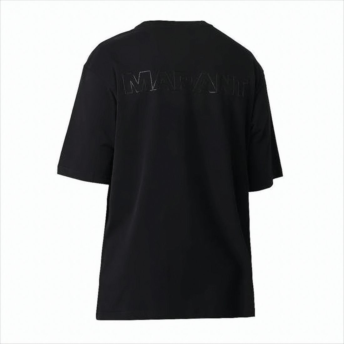 Isabel Marant Minimalist Black Short-Sleeved T-Shirt With Embossed Logo