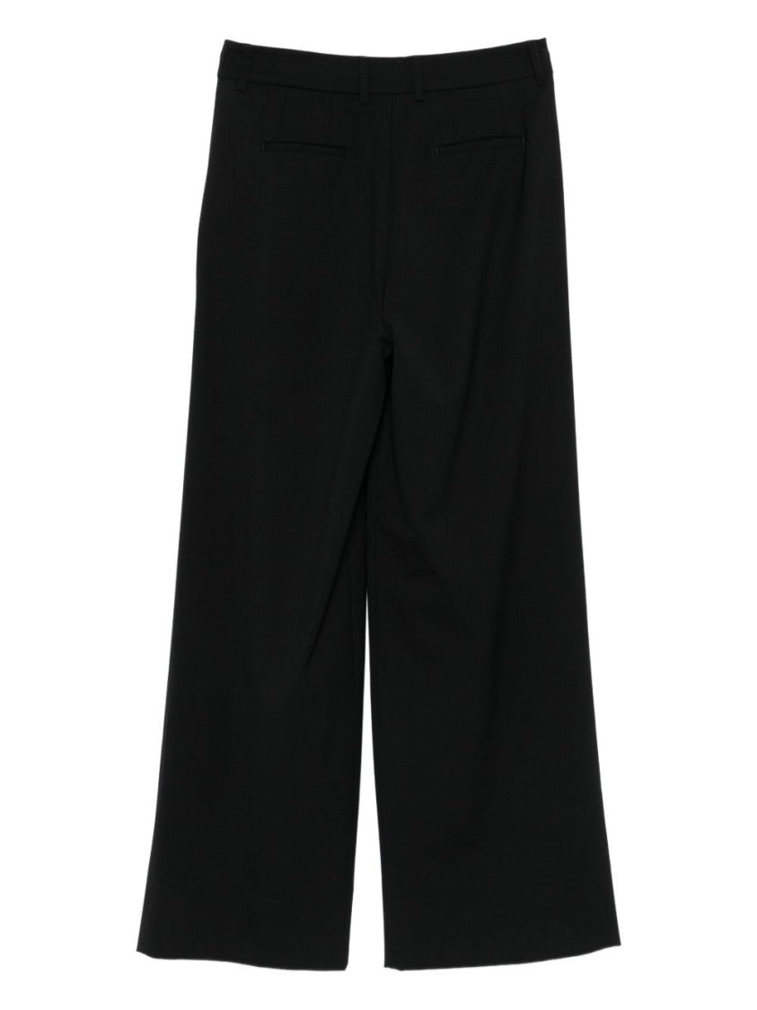 Pt Torino Cropped Wide-Leg Trousers With Clean Waistband