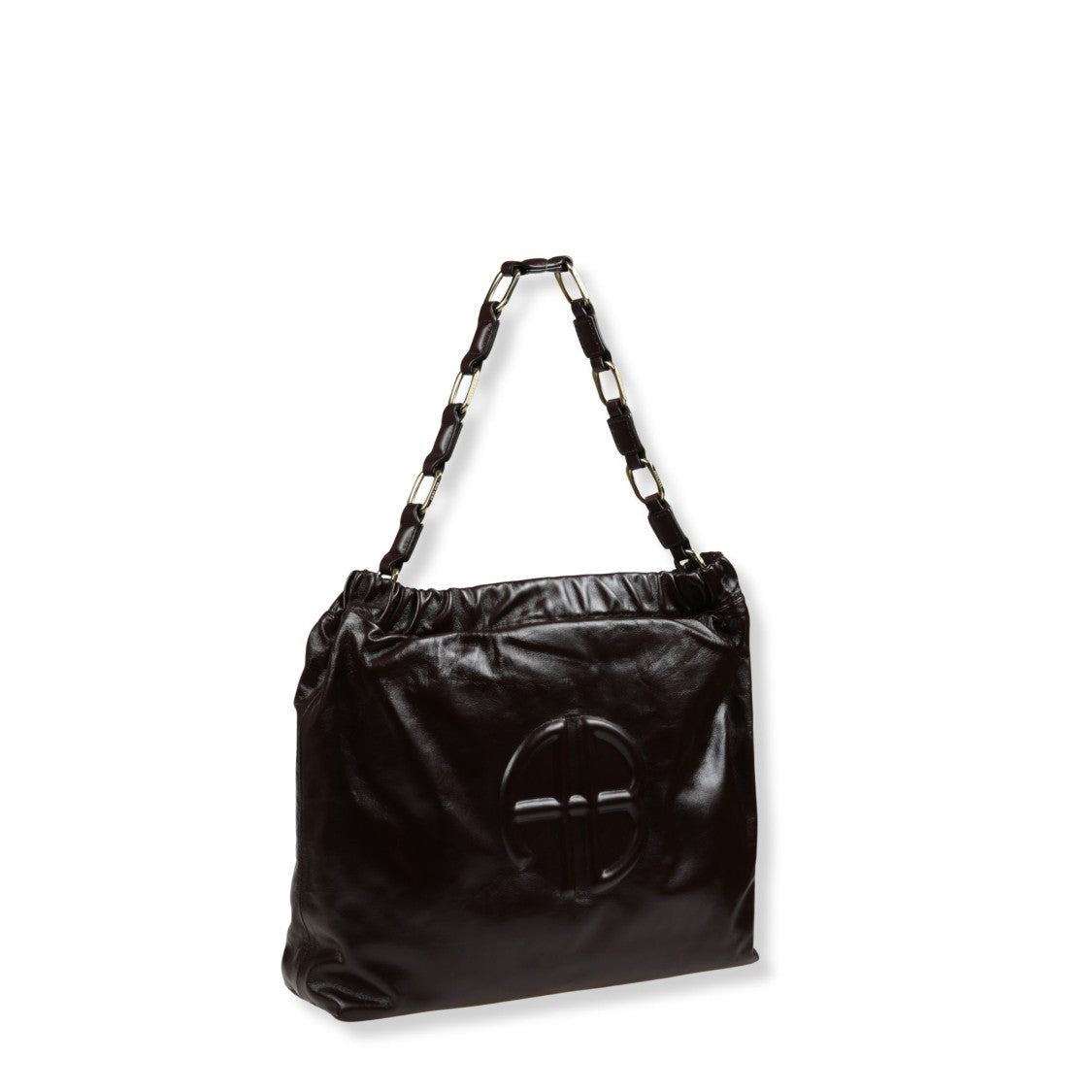 Anine Bing Minimalist Bordeaux Shoulder Bag With Structured Silhouette