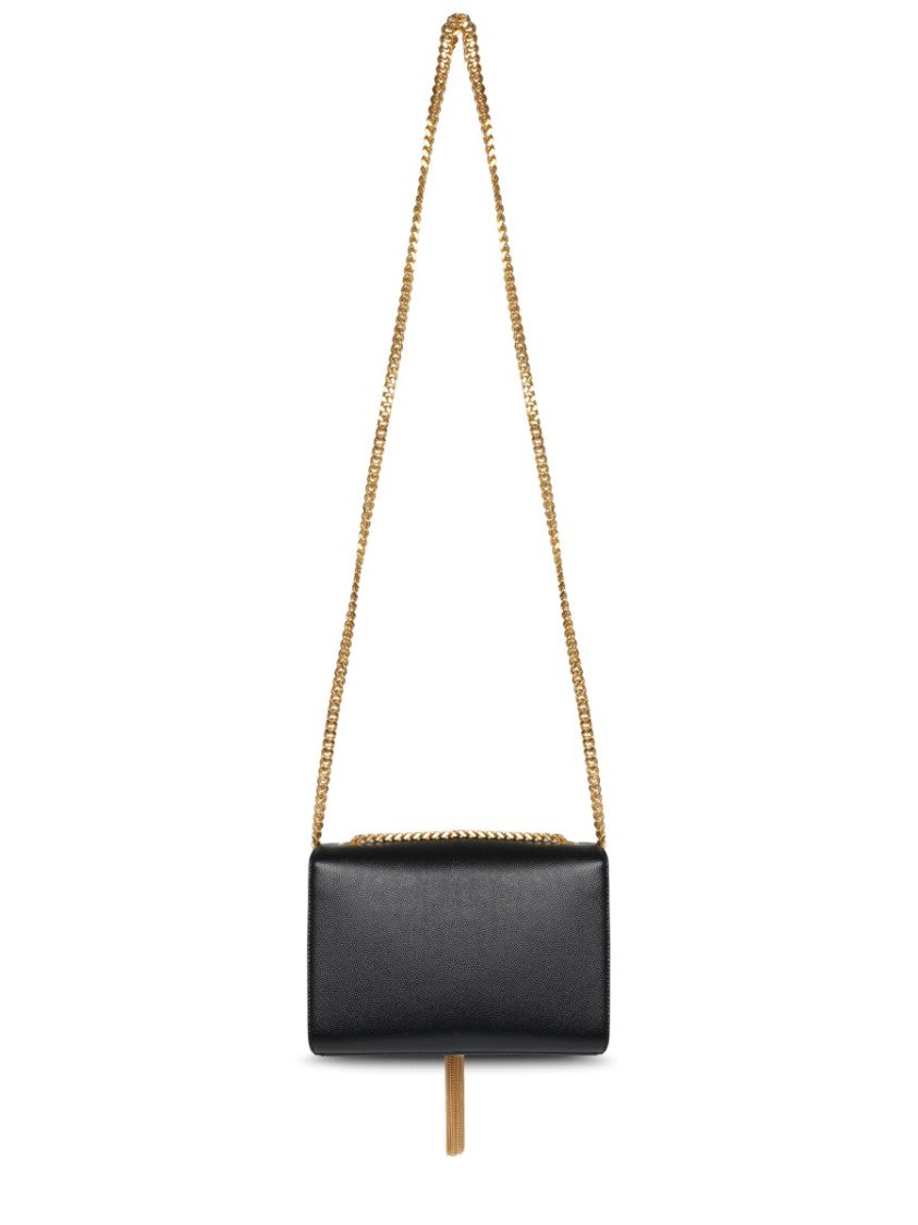Saint Laurent Rectangular Black Leather Shoulder Bag