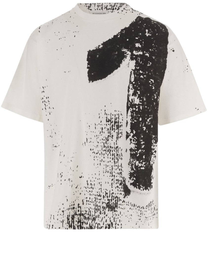 Maison Margiela Oversized Cotton T-Shirt With Iconic Number 10 Print