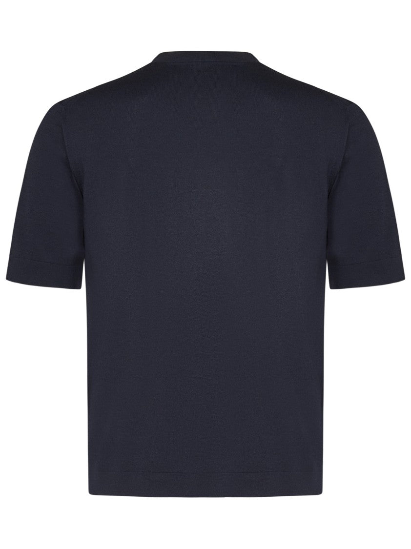 Cruciani Midnight Blue Crew Neck T-Shirt