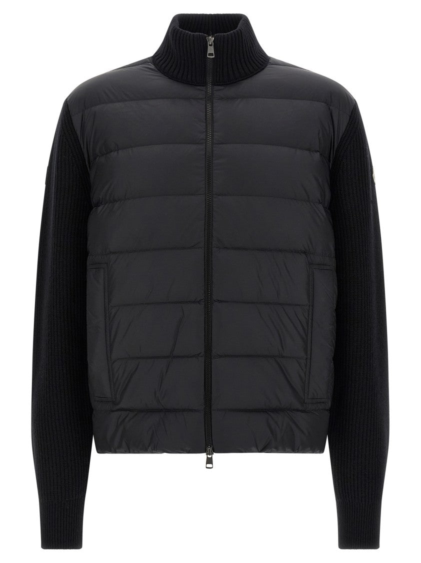 Moncler Two-Material Cardigan