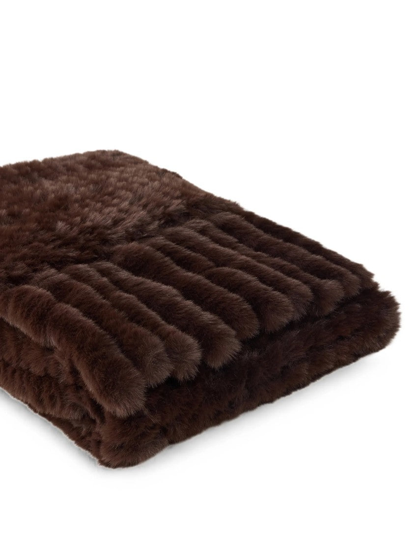 Pinko Ribbed Plush Scarf With Fringed Ends