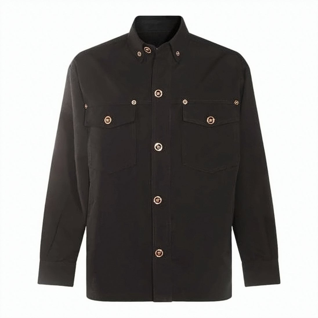 Versace Relaxed-Fit Wool Jacket With Gold-Tone Buttons