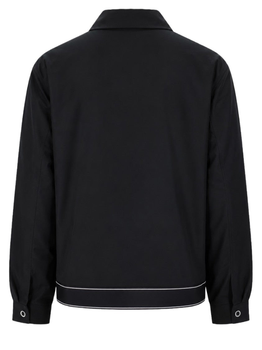 Casablanca Minimalist Black Sports Jacket With Subtle Accent Details