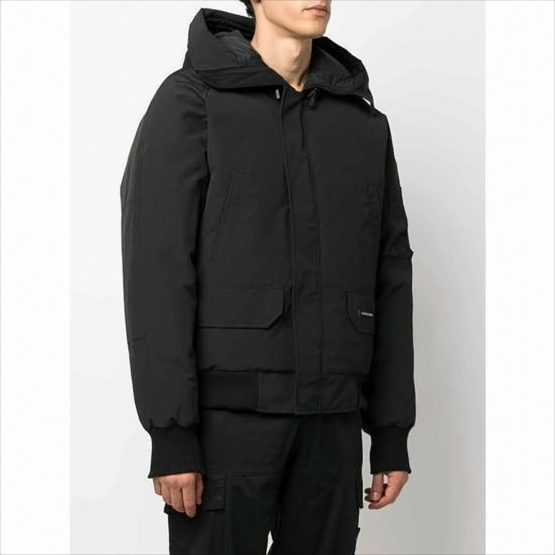 Canada Goose Matte Black Insulated Padded Jacket With Hood