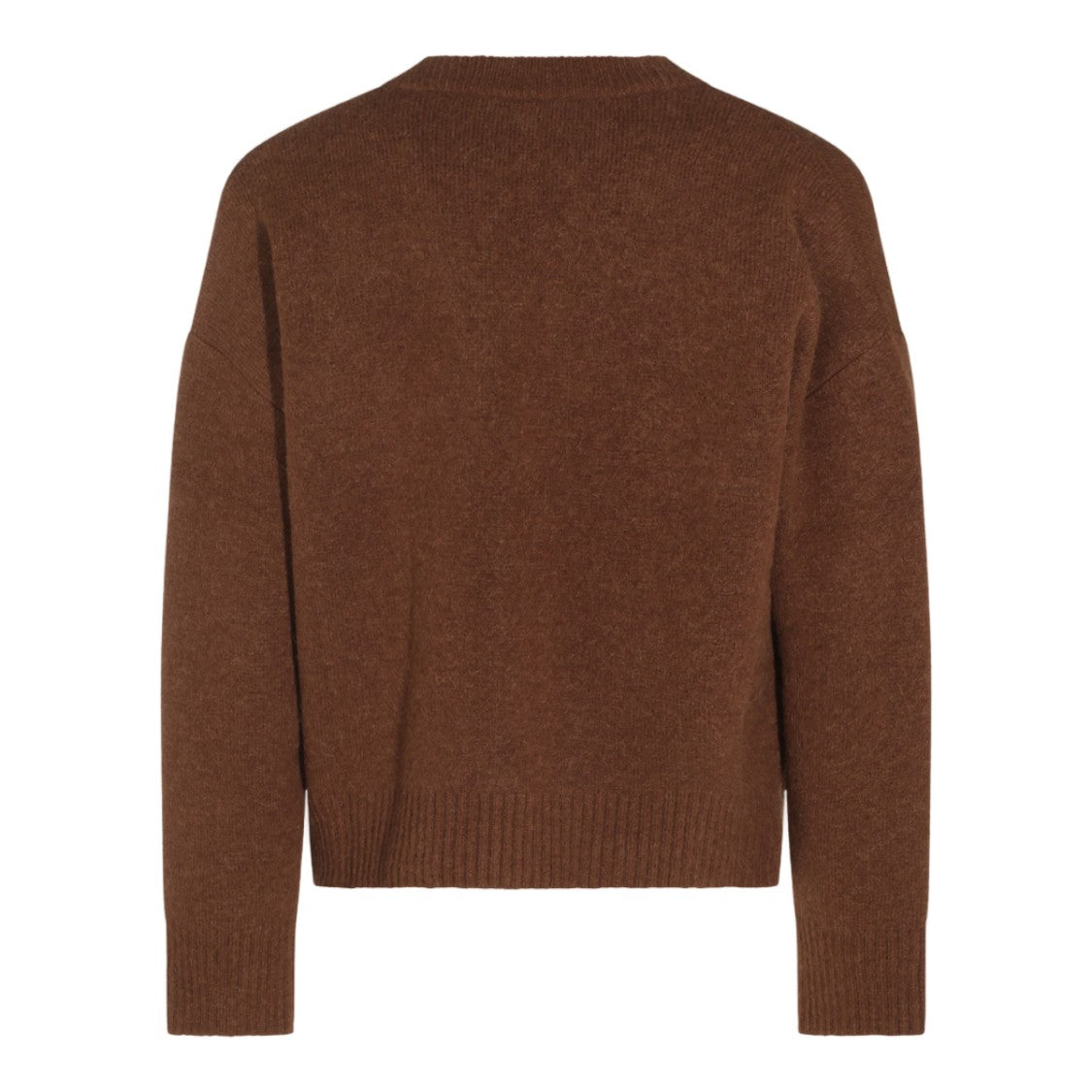 Ami Paris Cardigan-Style Sweater With V-Neck And Embroidered Heart Detail
