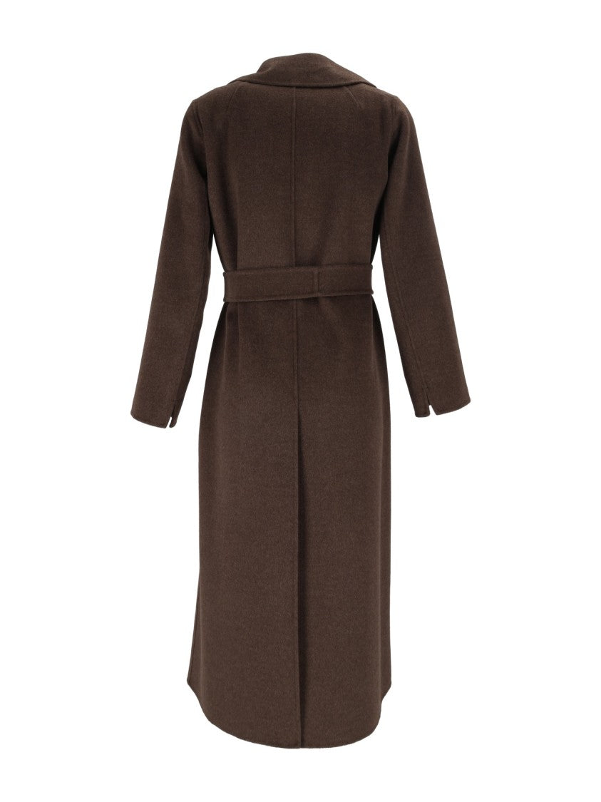 Max Mara Brown Pace Belted Wrap Coat