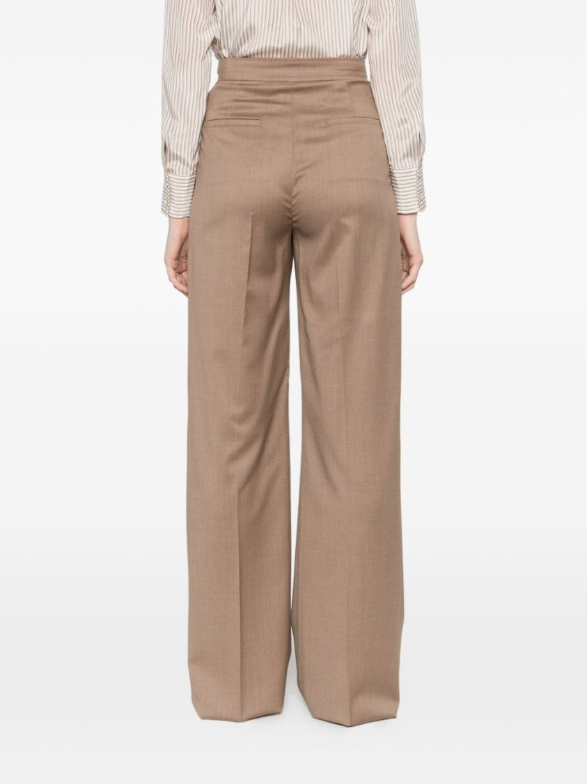 Max Mara High-Waisted Trousers With Front Pleats