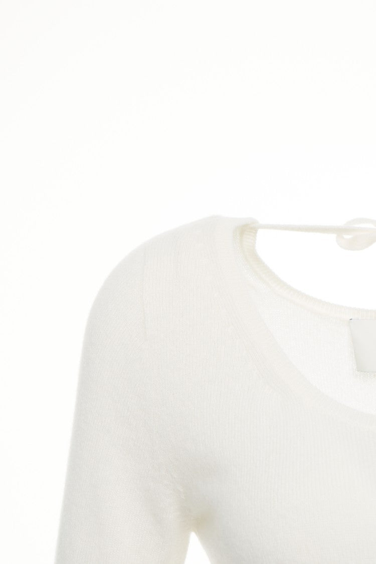 Mvm Cashmere Pullover With Back Tie Detail