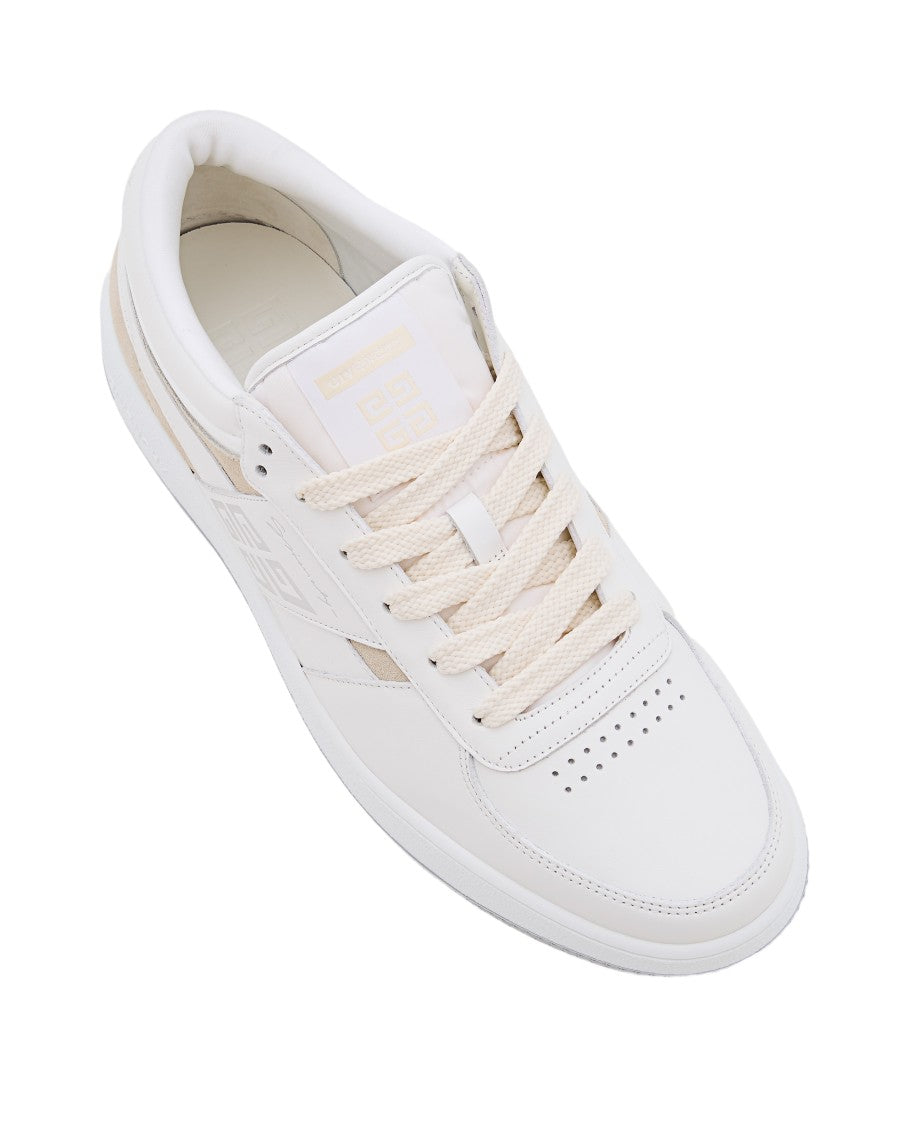 Givenchy Lace-Up Low Top Sneakers With Geometric Logo And Suede Accents