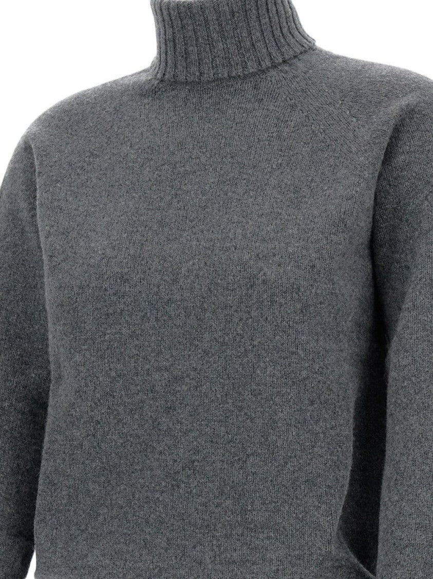 Drumohr Ribbed Turtleneck Sweater In Lambswool