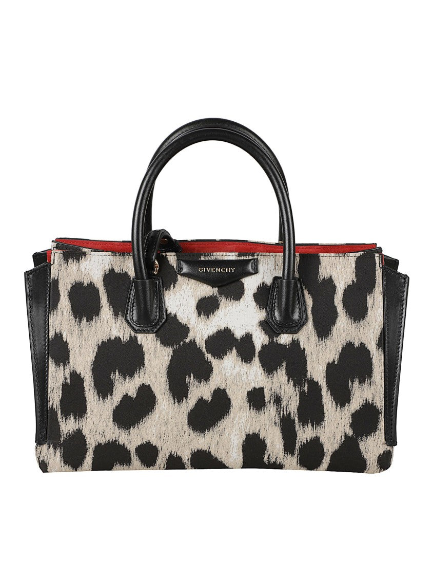 Givenchy Rectangular Handbag With Bold Animal Print And Leather Accents