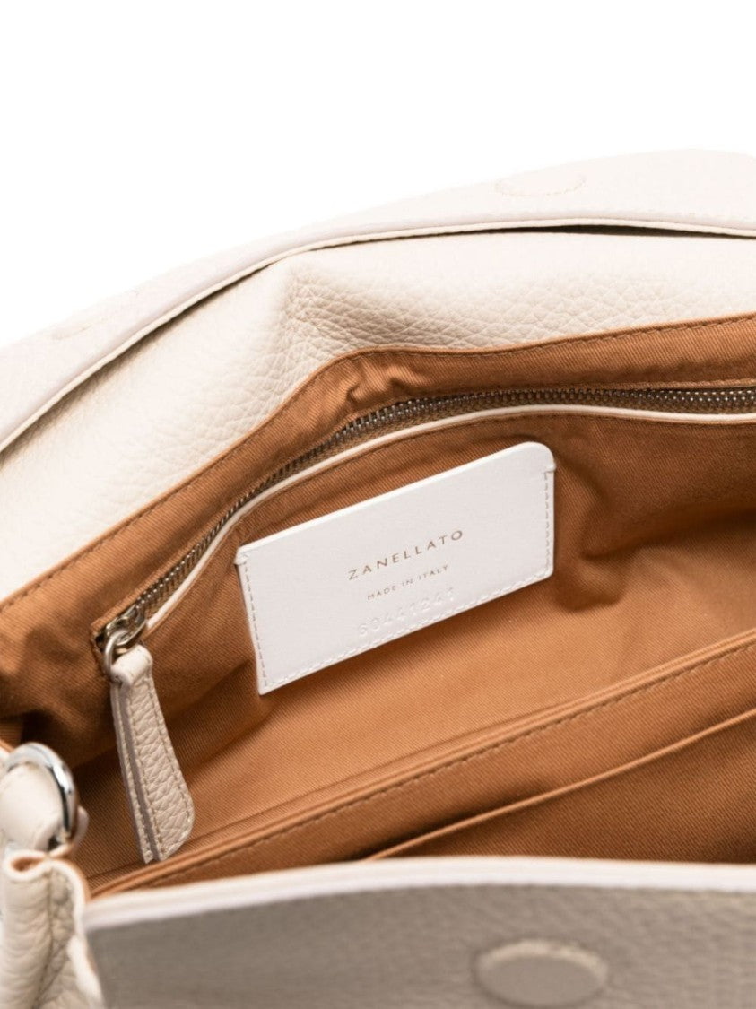 Zanellato Light Pink Studded Trim Shoulder Bag