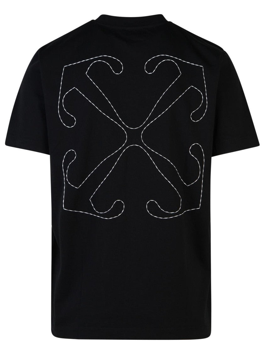 Off-White 'Stitch Arrow' Black Cotton T-Shirt