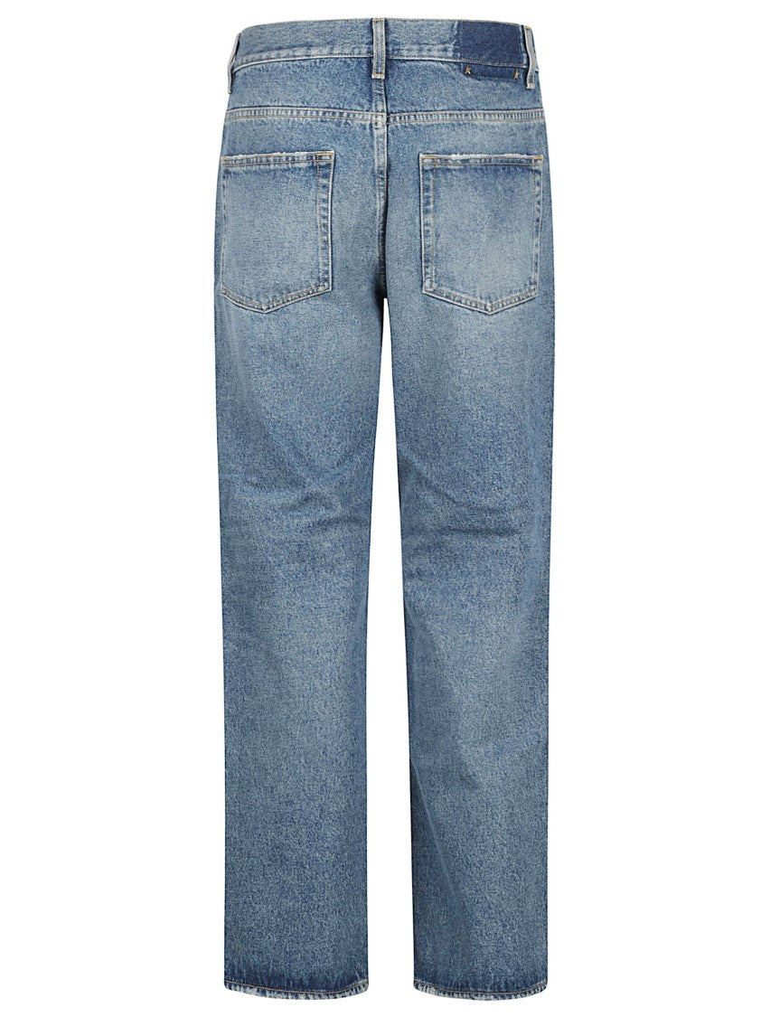 Golden Goose Light Blue Straight-Fit Jeans With Concealed Fastening