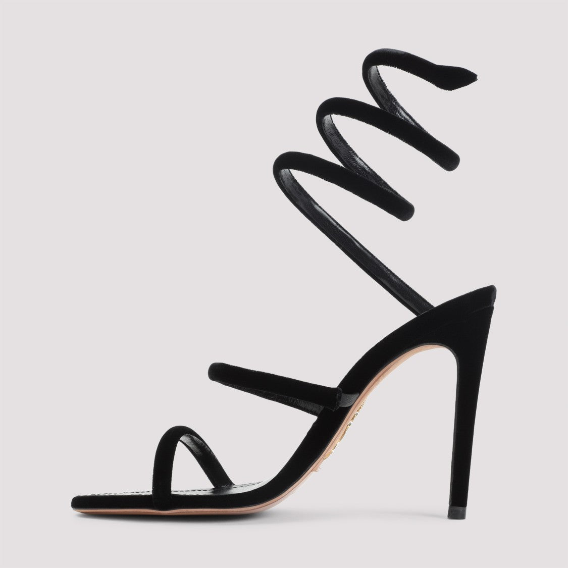 René Caovilla René Caovilla Velvet Snake Sandals